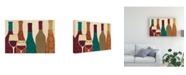 Trademark Global Veronique Charron Wine Collage I with Glassware Canvas Art - 20" x 25"